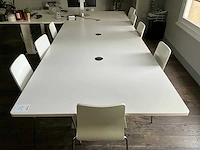 Vergadertafel en 8 stapelstoelen - afbeelding 2 van  6