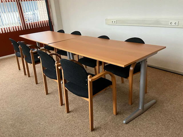 Vergadertafel met 4 stoelen (2x) - afbeelding 2 van  5
