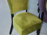 Vergadertafel met tien gestoffeerde houten stoelen. met metalen onderstel en houten blad 300 x 98 x 76 cm. - afbeelding 3 van  3