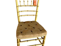 Verguld houten napoleon-iii diner stoel, uit koninklijke collectie