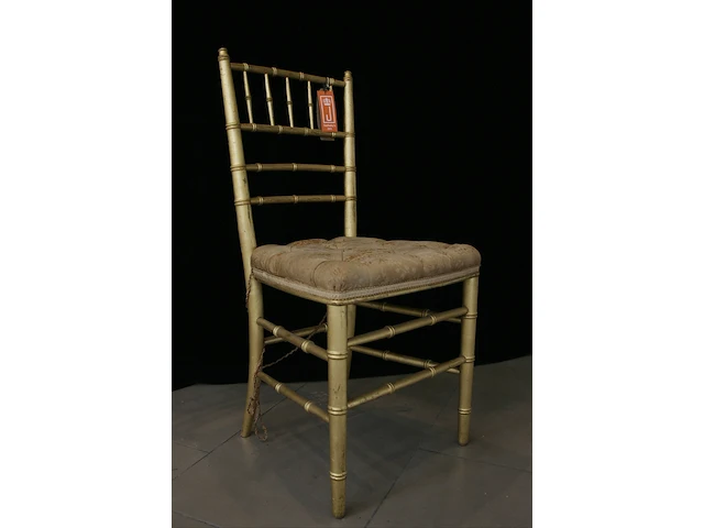 Verguld houten napoleon-iii diner stoel, uit koninklijke collectie - afbeelding 2 van  5