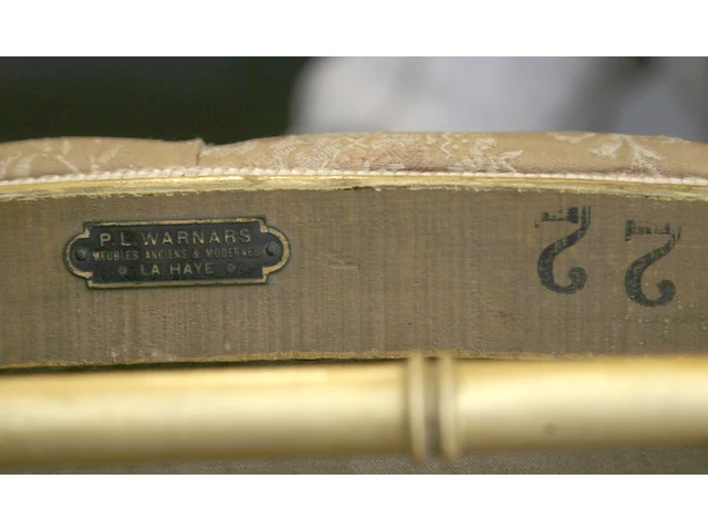 Verguld houten napoleon-iii diner stoel, uit koninklijke collectie - afbeelding 3 van  5