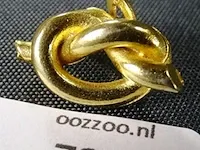 Vergulde knoopsgatbroche - afbeelding 1 van  3