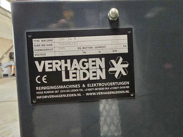 Verhagen leiden - 2016 - ubf 34 b - industriële stofzuiger - afbeelding 3 van  8
