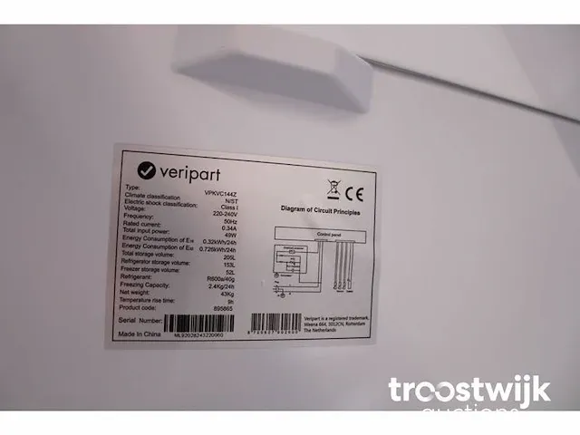 Veripart vpkvc144z koelkast - afbeelding 6 van  6