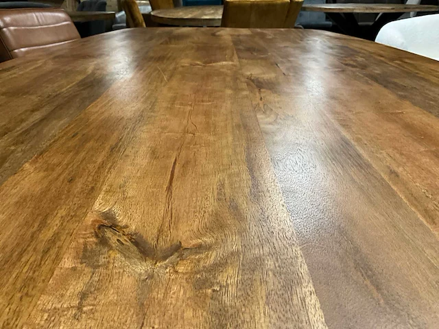 Verjongd deens ovaal eetkamertafel - afbeelding 4 van  8