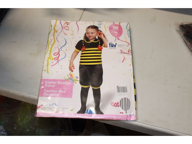 Verkleed set bee 1x in krat b - afbeelding 2 van  3