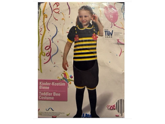 Verkleedkostuum - bij - voor kinderen - maat 98 1x op loc f044 - afbeelding 1 van  3
