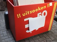 Verkoopbak op wielen - 90x100x60cm - 2 stuks - afbeelding 1 van  3
