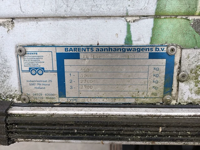 Verkoopwagen - foodtruck, barents, bl 8600 3dsz, 1996 - afbeelding 11 van  35