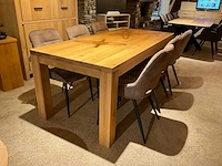 Verlengbare eiken eetkamertafel - afbeelding 1 van  8