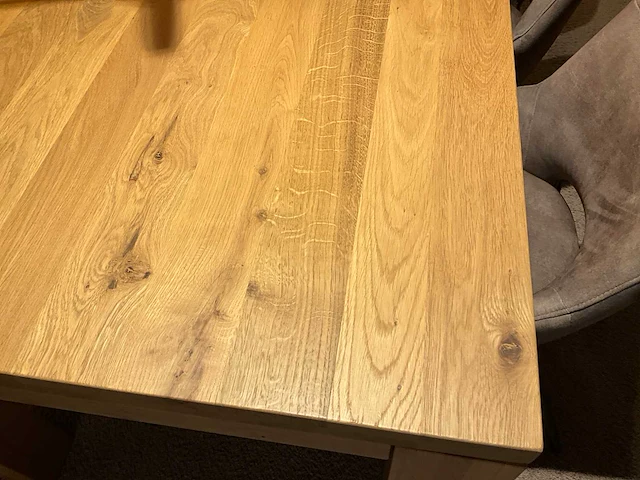 Verlengbare eiken eetkamertafel - afbeelding 4 van  8
