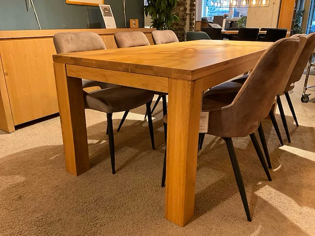 Verlengbare eiken eetkamertafel - afbeelding 5 van  8
