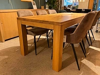 Verlengbare eiken eetkamertafel - afbeelding 5 van  8