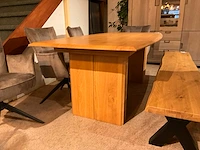 Verlengbare eiken eetkamertafel - afbeelding 2 van  8