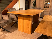 Verlengbare eiken eetkamertafel - afbeelding 1 van  8