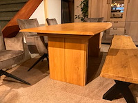 Verlengbare eiken eetkamertafel - afbeelding 2 van  8