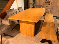 Verlengbare eiken eetkamertafel - afbeelding 3 van  8