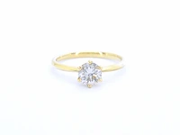Verlovingsring met een diamant van 1.30 carat in 18 carats goud - afbeelding 1 van  8