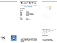 Verlovingsring met een diamant van 1.30 carat in 18 carats goud - afbeelding 3 van  7