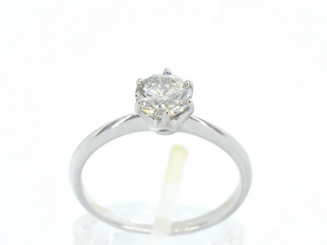 Verlovingsring met een diamant van 1.50 carat in 18 carats goud - afbeelding 1 van  10
