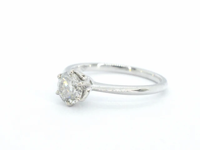 Verlovingsring met een diamant van 1.50 carat in 18 carats goud - afbeelding 8 van  10