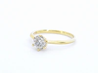 Verlovingsring met een diamant van 1.50 carat in 18 carats goud - afbeelding 5 van  8