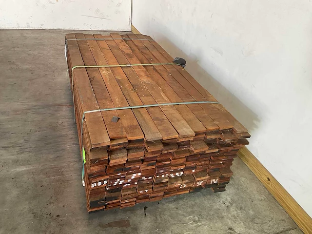 Vermelho hardhouten beschoeiingsplank 200x10x2 cm (100x) - afbeelding 2 van  6