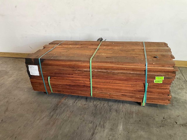 Vermelho hardhouten beschoeiingsplank 200x10x2 cm (100x) - afbeelding 1 van  6