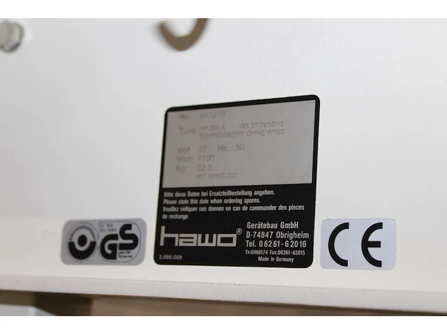 Verpakkingsmachine / inpakapparaat hawo hp630k. - afbeelding 4 van  4