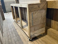 Verplaatsbare steigerhouten bar met achterkast - afbeelding 10 van  13