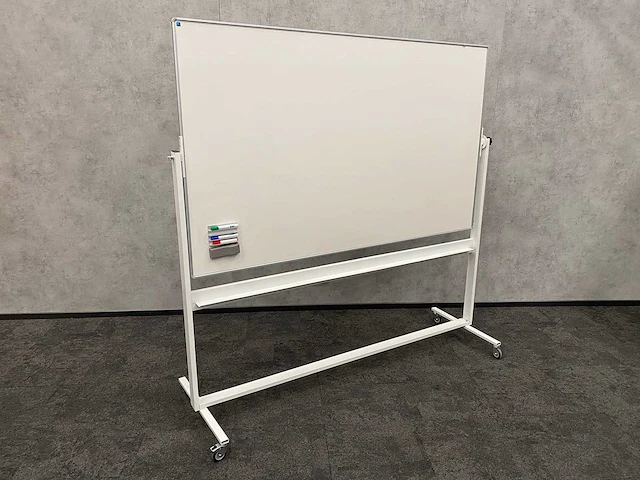 Verrijdbaar dubbelzijdig whiteboard - afbeelding 1 van  7