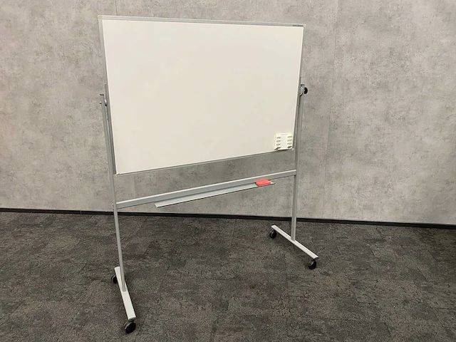 Verrijdbaar dubbelzijdig whiteboard - afbeelding 2 van  7