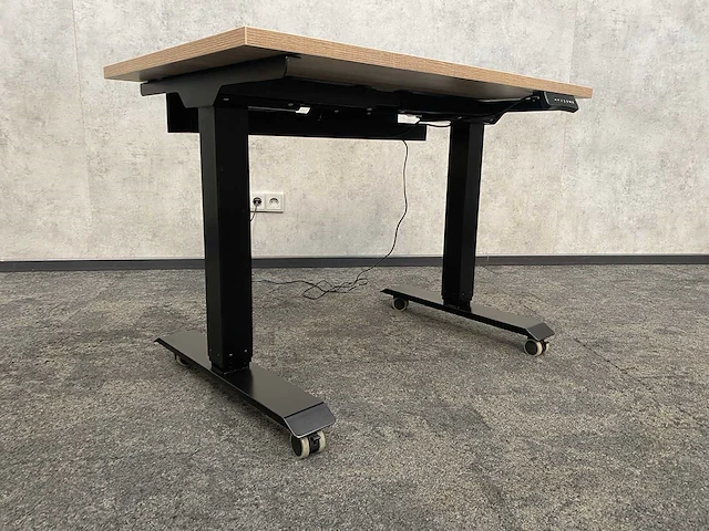 Verrijdbaar elektrisch zit-sta bureau 100x60 - afbeelding 4 van  12