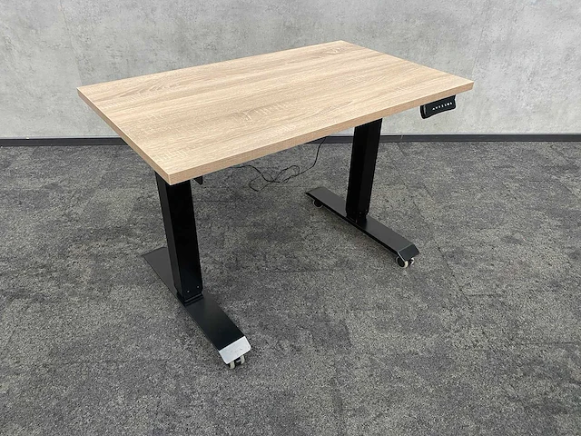 Verrijdbaar elektrisch zit-sta bureau 100x60 - afbeelding 6 van  12