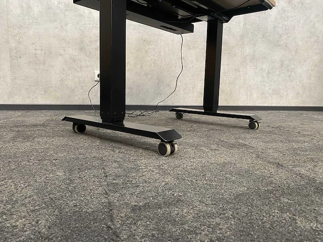 Verrijdbaar elektrisch zit-sta bureau 100x60 - afbeelding 7 van  12