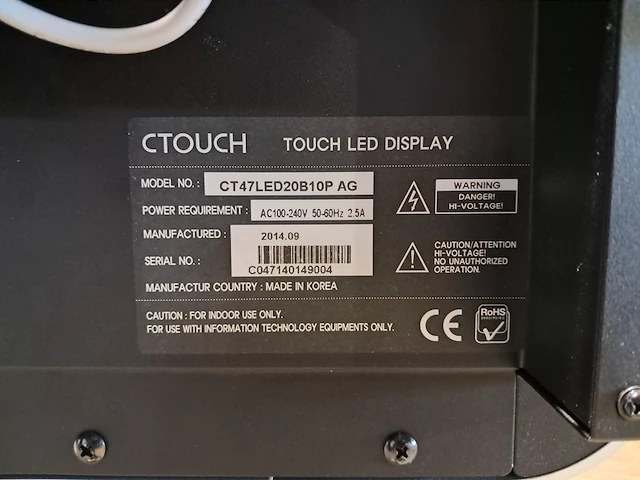 Verrijdbaar interactief led display ctouch, ct47led20b10p ag met hp z230 sff pc, 2014 - afbeelding 9 van  18