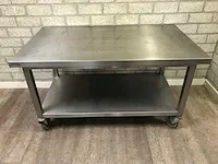 Verrijdbaar rvs tafel - afbeelding 1 van  3