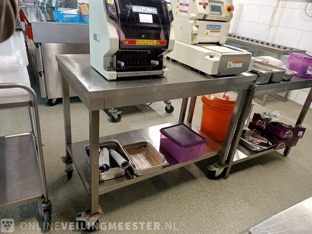 Verrijdbare horeca werktafel - afbeelding 1 van  4
