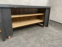Verrijdbare houten bar 346cm. - afbeelding 10 van  18