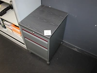 Verrijdbare ladekast met afmeting 43 x 50 x 65 cm. - afbeelding 2 van  2