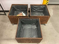 Verrijdbare plantenbak (3x) - afbeelding 2 van  3