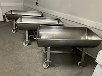 Verrijdbare rvs mengbak (6x) - afbeelding 1 van  9