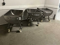 Verrijdbare rvs mengbak (6x) - afbeelding 4 van  9