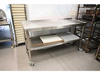 Verrijdbare rvs werktafel - afbeelding 1 van  3