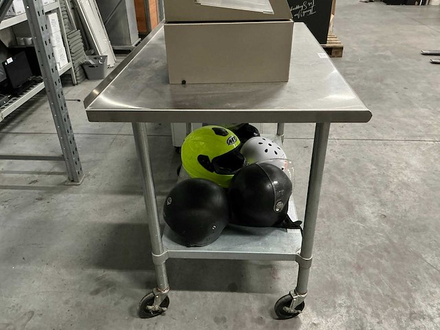Verrijdbare rvs werktafel - afbeelding 2 van  3
