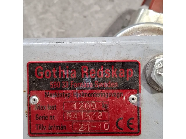 Verrijdbare wieldolly, gothia redskap - afbeelding 3 van  7