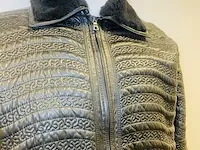 Versace - historische leren jas - museum stuk uit the met new york , bouwjaar ca. 1980 - afbeelding 2 van  7