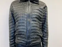 Versace - historische leren jas - museum stuk uit the met new york , bouwjaar ca. 1980 - afbeelding 3 van  7