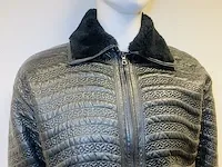 Versace - historische leren jas - museum stuk uit the met new york , bouwjaar ca. 1980 - afbeelding 4 van  7